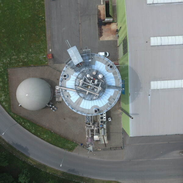 Luftaufnahme Vergärungsanlage Pohlsche Heide