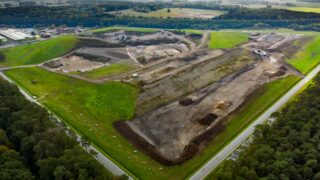 Luftaufnahme Deponiegelände