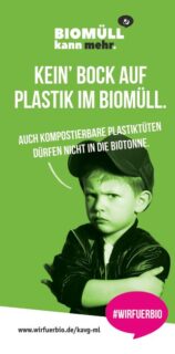 Flyermotiv Kein Bock auf Plastik im Biomüll