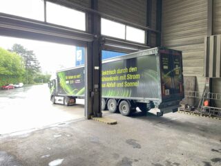 E-LKW am Heizkraftwerk