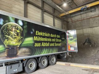 E-LKW am Heizkraftwerk