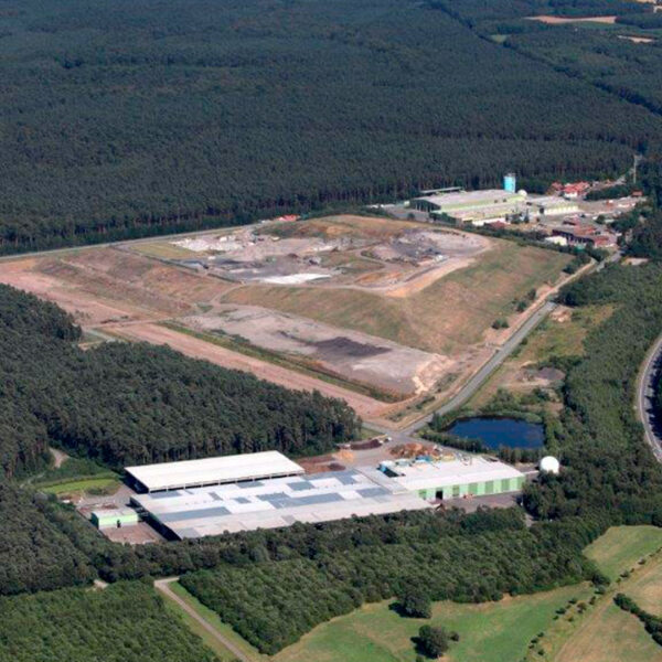 Luftaufnahme Pohlsche Heide mit Kompostwerk