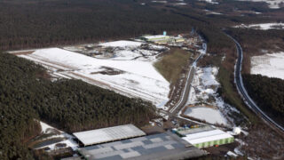 Luftaufnahme Pohlsche Heide im Winter