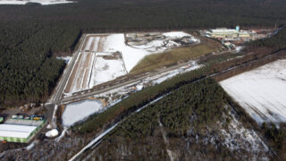 Luftaufnahme Pohlsche Heide im Winter