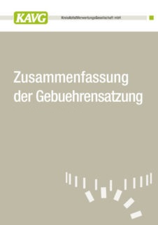 Zusammenfassung der Gebührensatzung