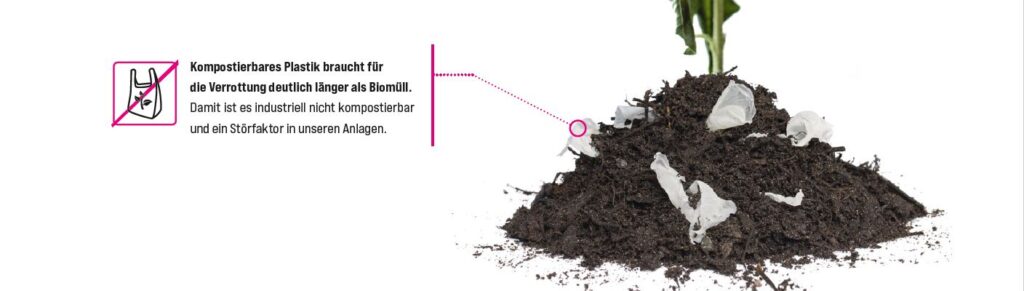 Keine kompostierbaren Tüten in den Bioabfall