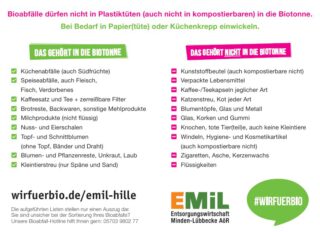 Was darf in die Biotonne, was nicht