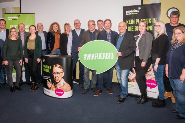 Verwaltungsgruppe Abfall gegen Plastik in der Biotonne