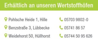 Kontaktdaten Wertstoffhöfe
