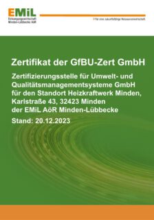 Deckblatt Zertifikat GfBU-Zert