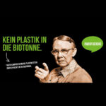 Kein Plastik in die Biotonne - Kampagnenmotiv Oma #wirfuerbio