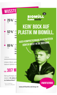Kein Bock auf Plastik im Biomüll - Kampagnenmotiv Junge #wirfuerbioKampagnenmotiv Oma #wirfuerbio